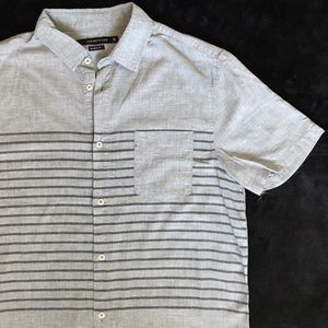 19Ninety:One Cotton On Grey Striped Short Sleeve
